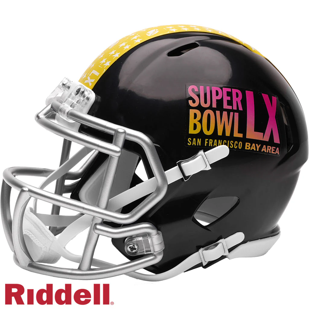 NFL Super Bowl LX Riddell Speed Mini Helmet - Black - Image 2
