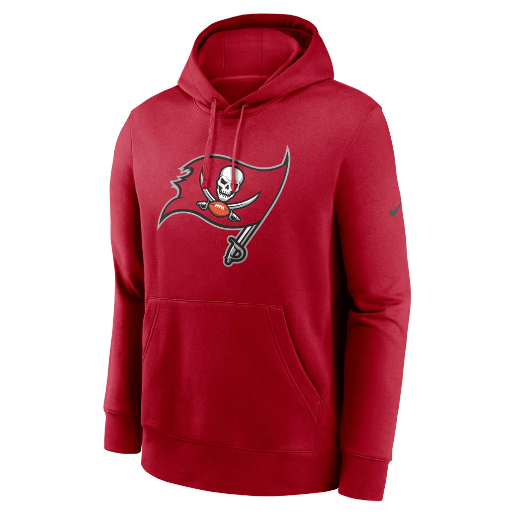 NFL Tampa Bay Buccaneers Nike Club Logo Pullover Hoodie - Red - Image 2
