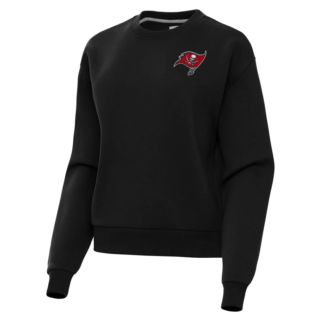 NFL Tampa Bay Buccaneers Women's Antigua Victory Crewneck Sweater - Black