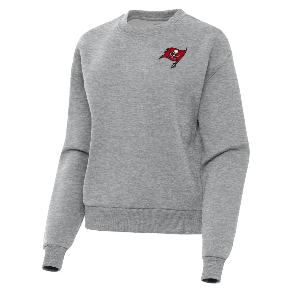 NFL Tampa Bay Buccaneers Women's Antigua Victory Crewneck Sweater - Heather gray