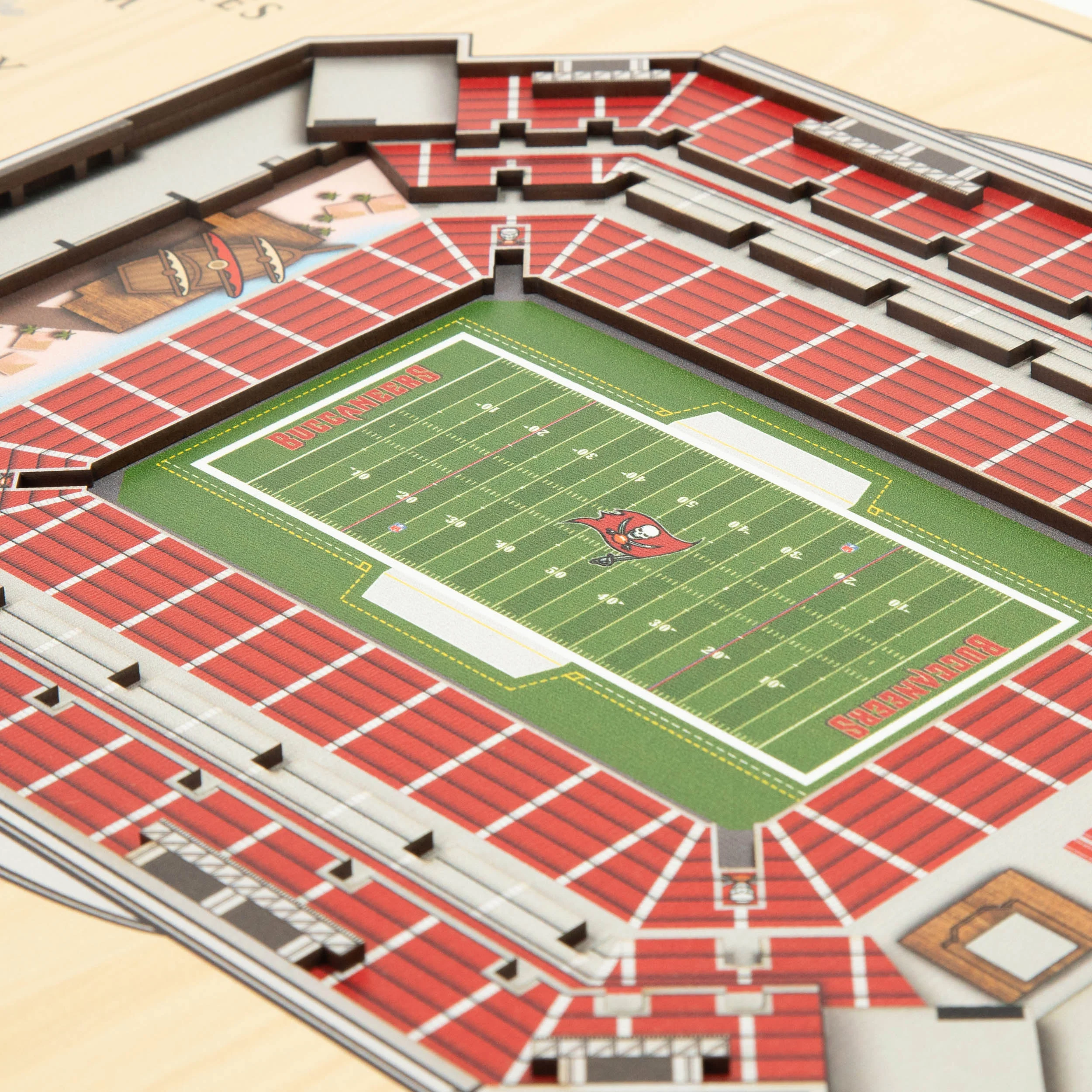NFL Tampa Bay Buccaneers You the fan 5-Layer Stadium View Wall Art - Image 3
