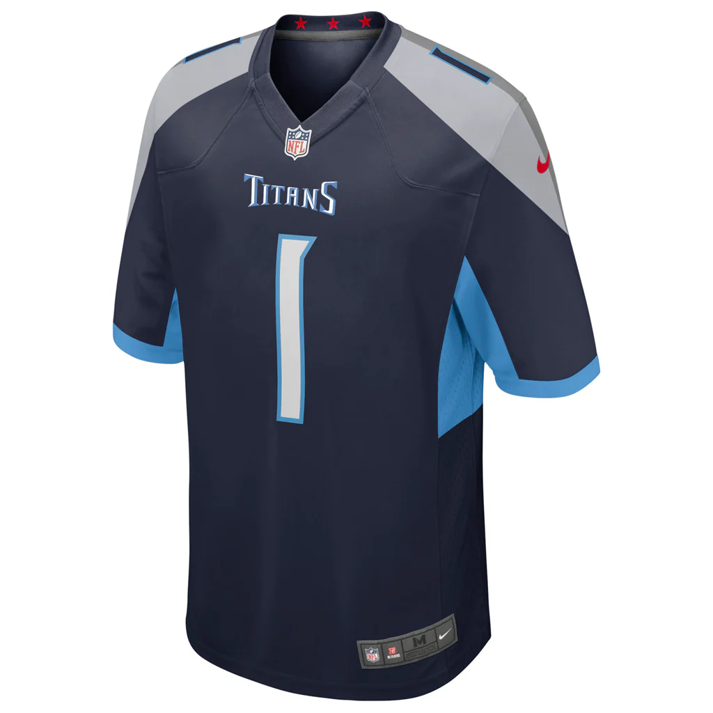 NFL Tennessee Titans Cam Ward Nike Home Game Jersey - Navy - Image 2