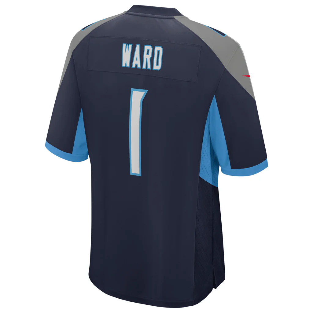NFL Tennessee Titans Cam Ward Nike Home Game Jersey - Navy - Image 3