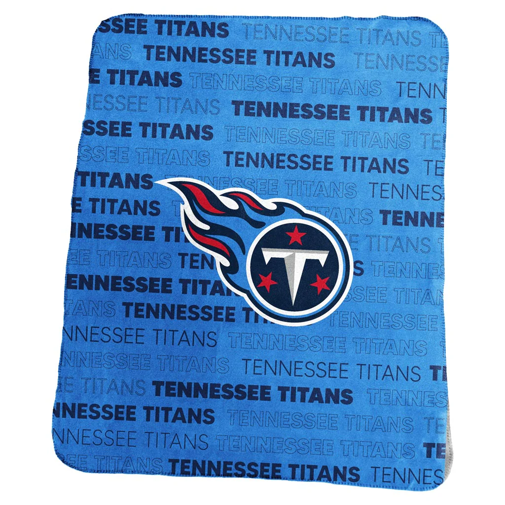 NFL Tennessee Titans Logo Brands 50" x 60" Classic Fleece Blanket - Blue