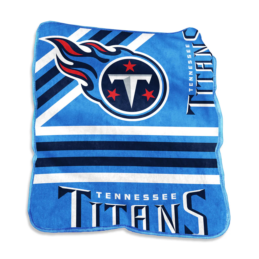 NFL Tennessee Titans Logo Brands 50" x 60" Raschel Blanket - Black