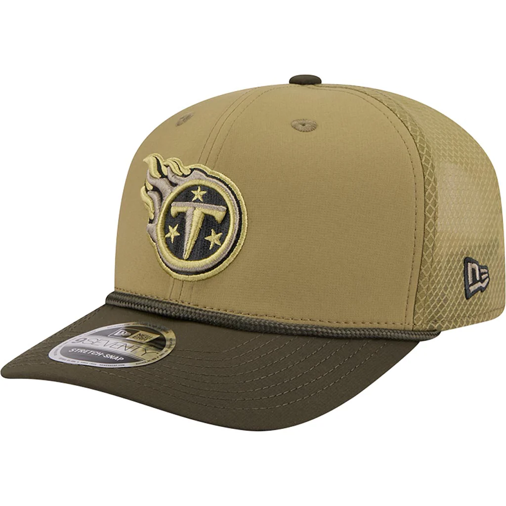 NFL Tennessee Titans New Era 2025 Salute to Service 9SEVENTY Stretch-Snapback Hat - Green - Image 2