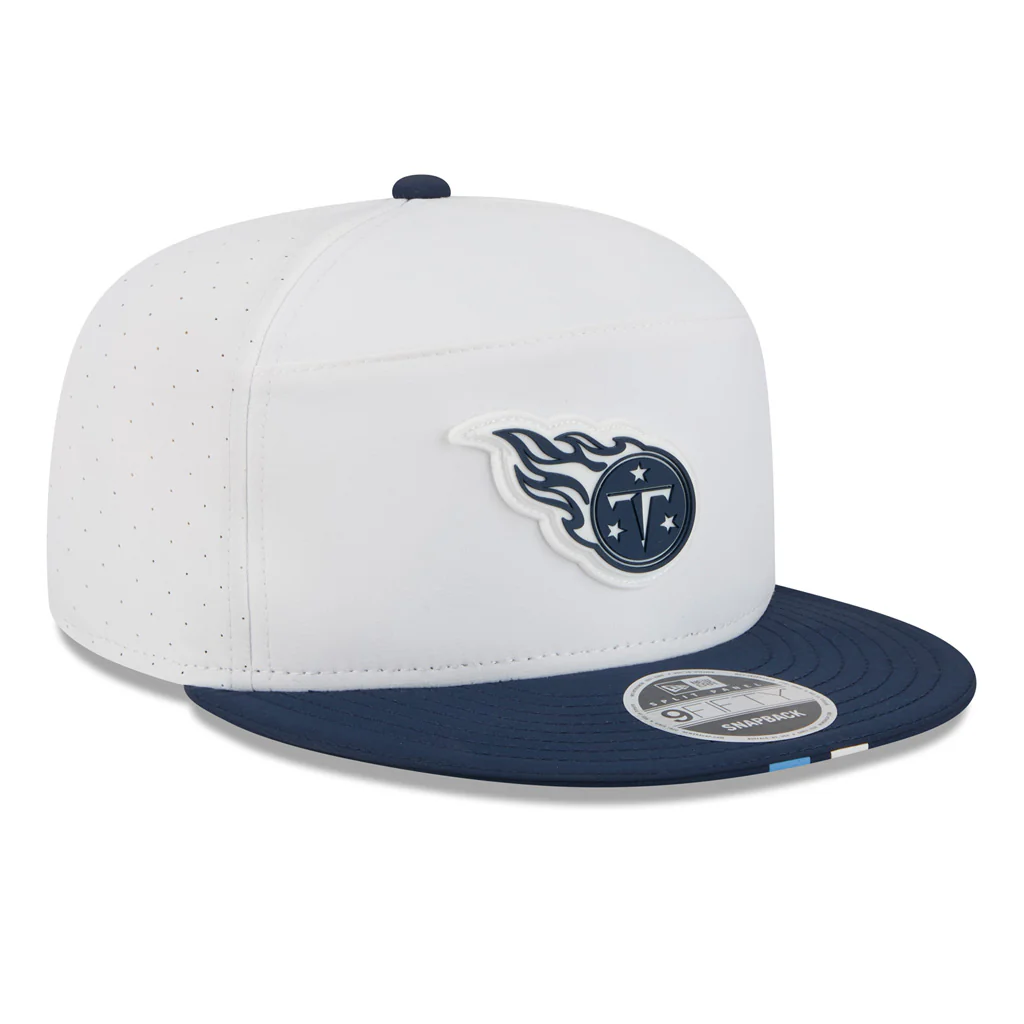 NFL Tennessee Titans New Era 2025 Training 9FIFTY Split Panel Snapback Hat - White - Image 2