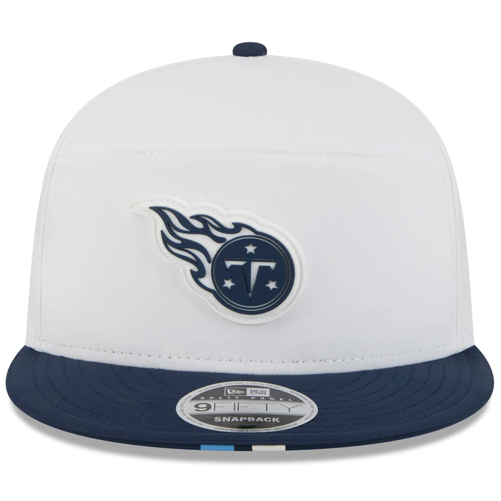 NFL Tennessee Titans New Era 2025 Training 9FIFTY Split Panel Snapback Hat - White - Image 3