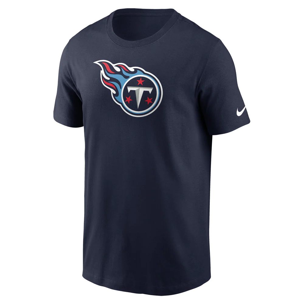 NFL Tennessee Titans Nike Logo Essential T-Shirt - Navy - Image 2