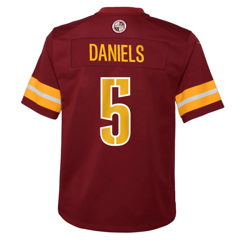 NFL Washington Commanders Jayden Daniels Youth Nike Home Game Jersey - Maroon - Image 3