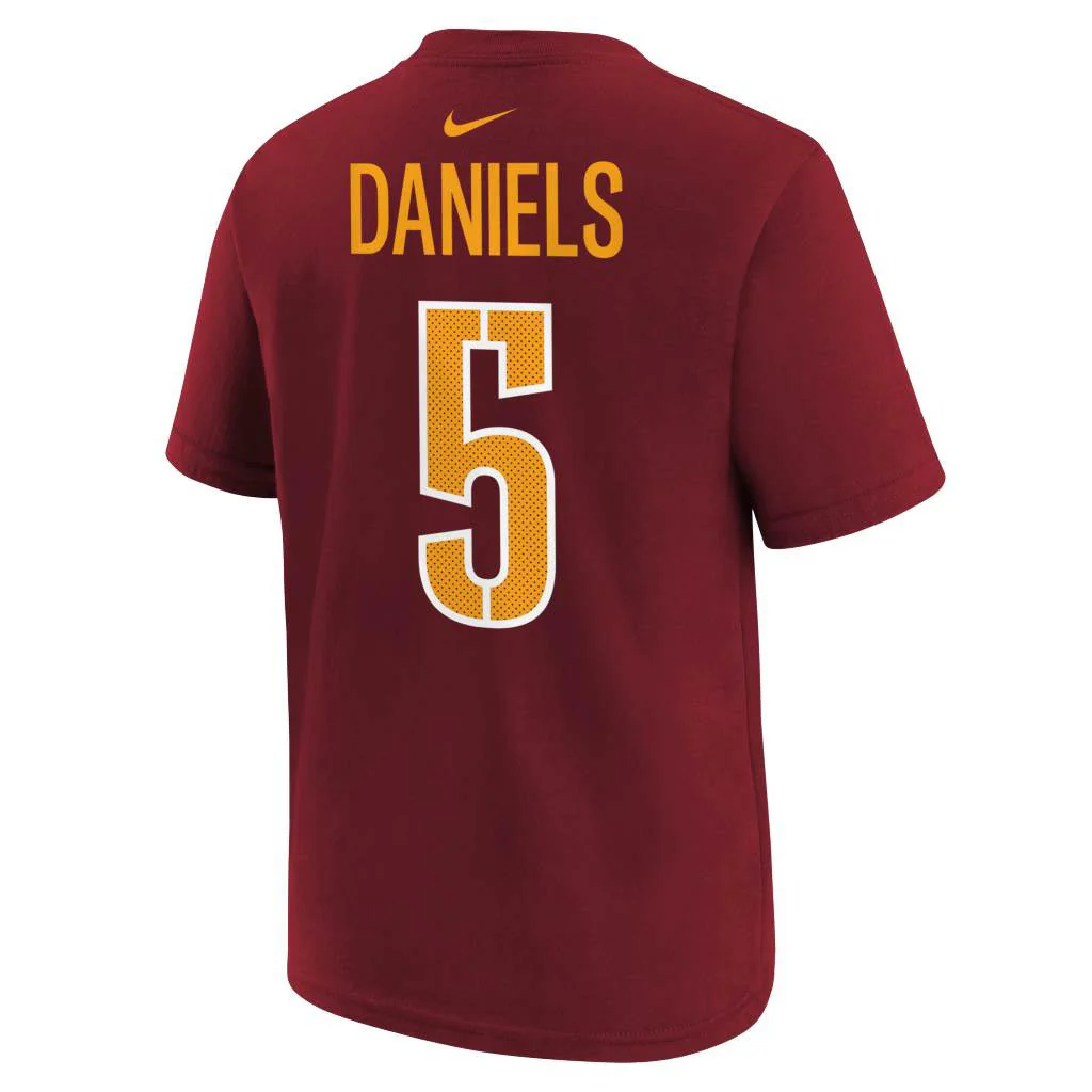 NFL Washington Commanders Jayden Daniels Youth Nike Name & Number T-Shirt - Maroon - Image 3