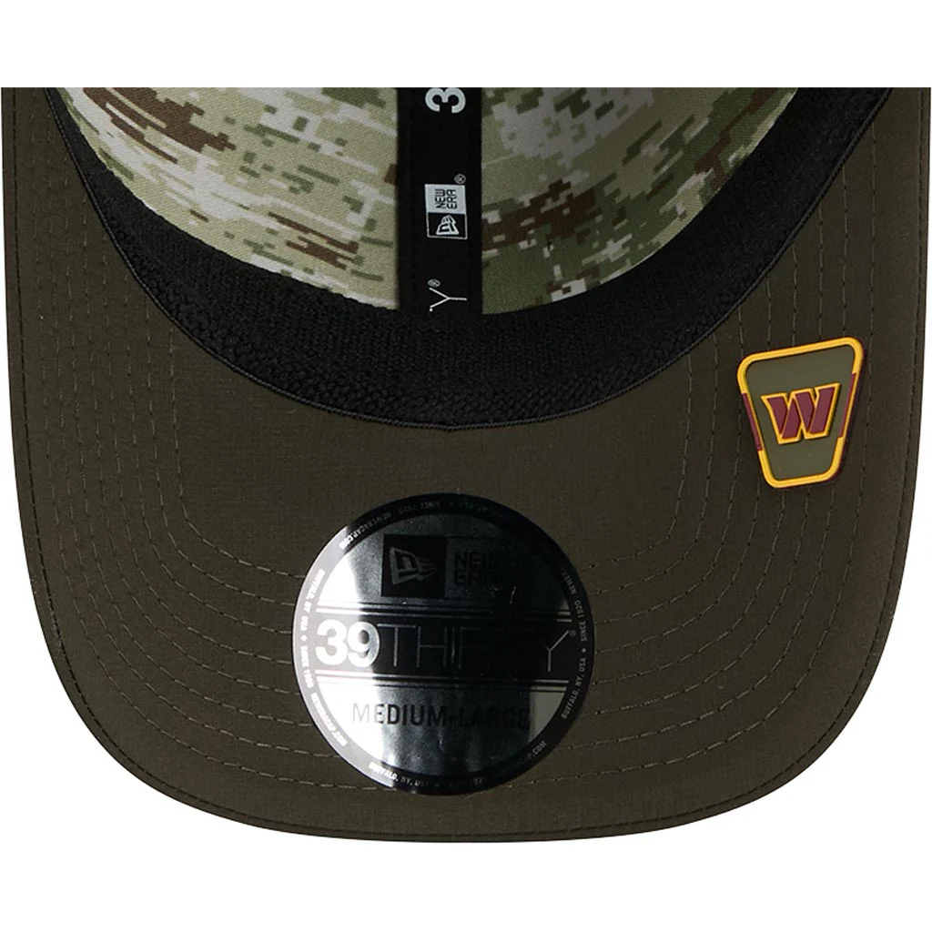 NFL Washington Commanders New Era 2025 Salute to Service 39THIRTY Flex Fit Hat - Green - Image 5