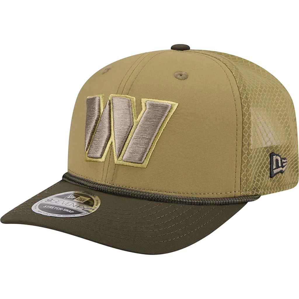 NFL Washington Commanders New Era 2025 Salute to Service 9SEVENTY Stretch-Snapback Hat - Green - Image 2