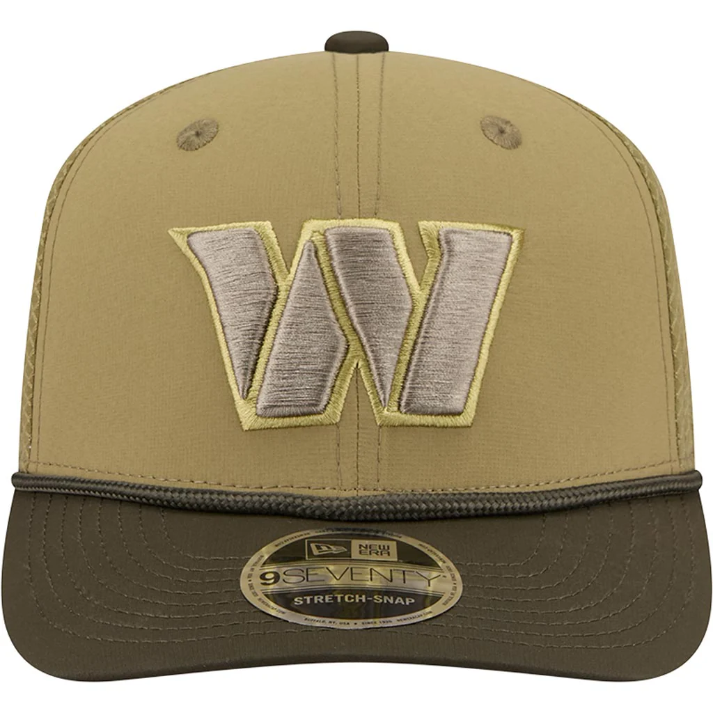 NFL Washington Commanders New Era 2025 Salute to Service 9SEVENTY Stretch-Snapback Hat - Green - Image 3