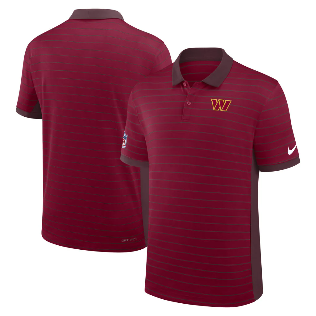NFL Washington Commanders Nike 2026 Dri-FIT Striped Polo - Maroon