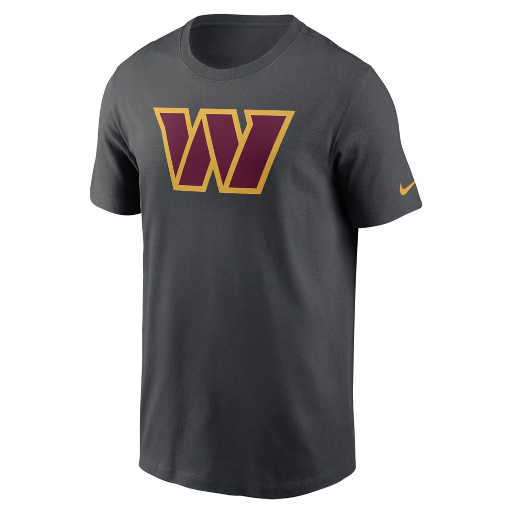 NFL Washington Commanders Nike Cotton Essential T-Shirt - Charcoal - Image 2
