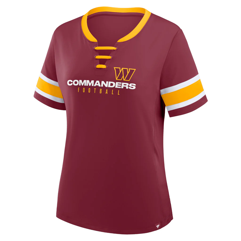 NFL Washington Commanders Women's Fanatics Draw Play Athena Lace-Up Top - Maroon - Image 2
