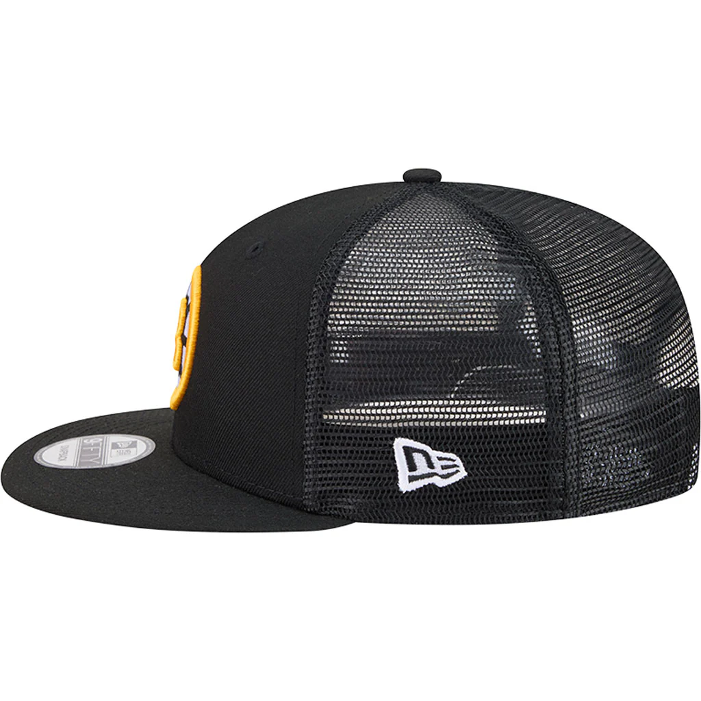 NHL Boston Bruins New Era OTC Trucker 9FIFTY Snapback Hat - Black - Image 4