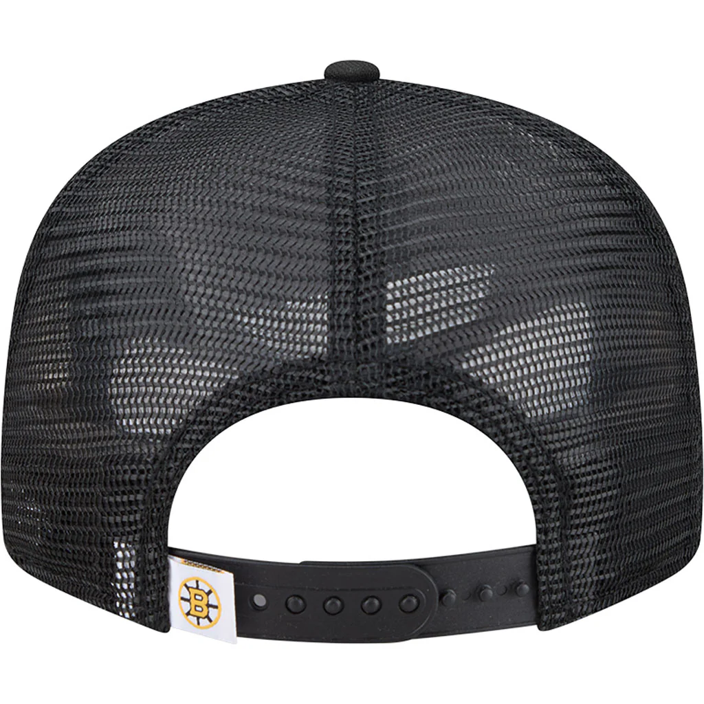NHL Boston Bruins New Era OTC Trucker 9FIFTY Snapback Hat - Black - Image 6