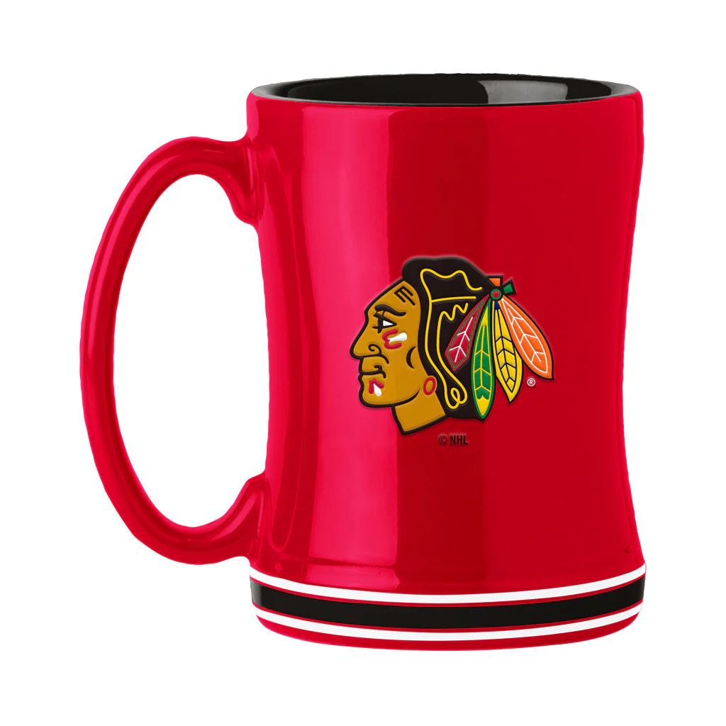 NHL Chicago Blackhawks Logo Brands Relief Mug