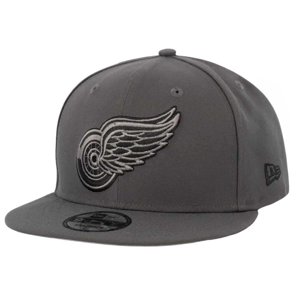 NHL Detroit Red Wings New Era Gray Prestige 9FIFTY Snapback Hat - Graphite