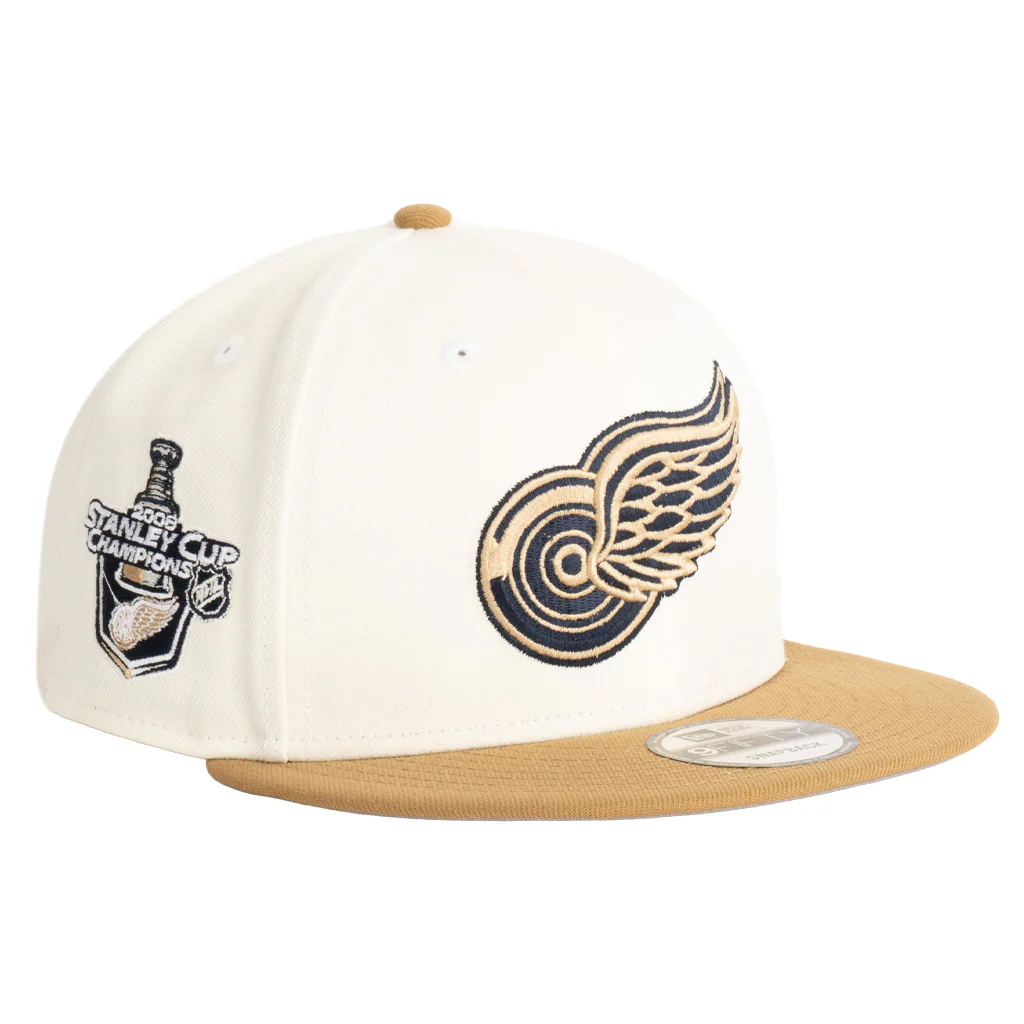 NHL Detroit Red Wings New Era Harvester 9FIFTY Snapback Hat - Wheat - Image 2