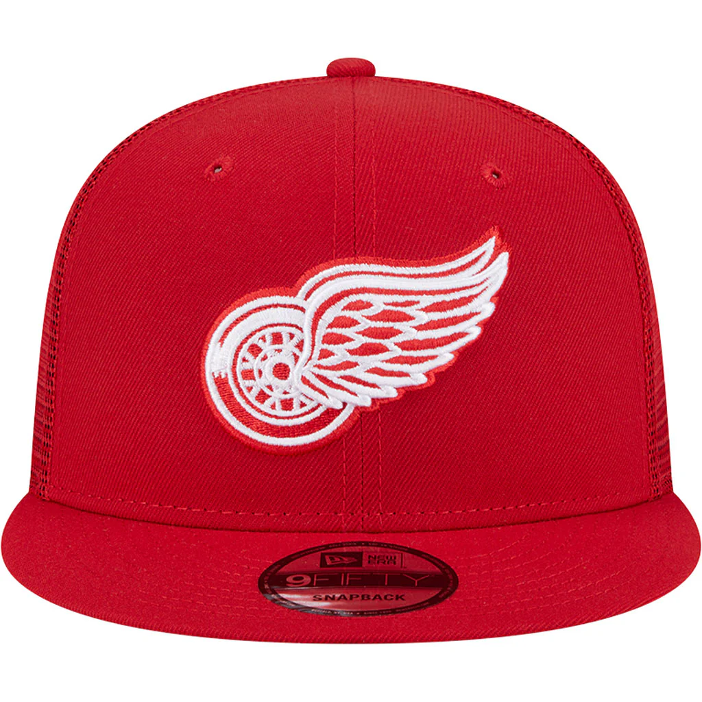 NHL Detroit Red Wings New Era OTC Trucker 9FIFTY Snapback Hat - Red - Image 3