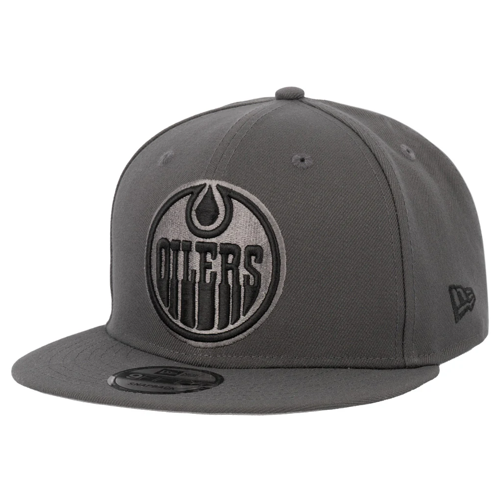 NHL Edmonton Oilers New Era Gray Prestige 9FIFTY Snapback Hat - Graphite