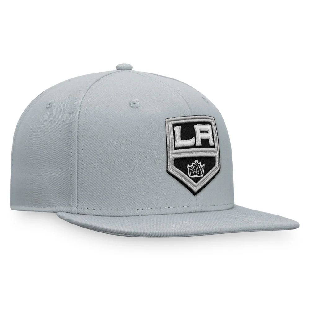 NHL Los Angeles Kings Fanatics Core Snapback Hat - Gray - Image 2