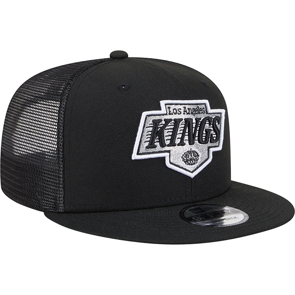 NHL Los Angeles Kings New Era OTC Trucker 9FIFTY Snapback Hat - Black - Image 2