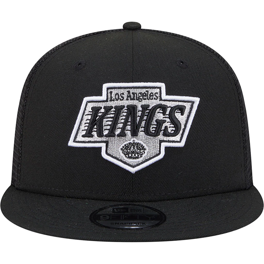 NHL Los Angeles Kings New Era OTC Trucker 9FIFTY Snapback Hat - Black - Image 3