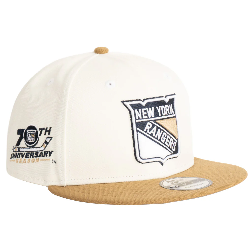 NHL New York Rangers New Era Harvester 9FIFTY Snapback Hat - Wheat - Image 2