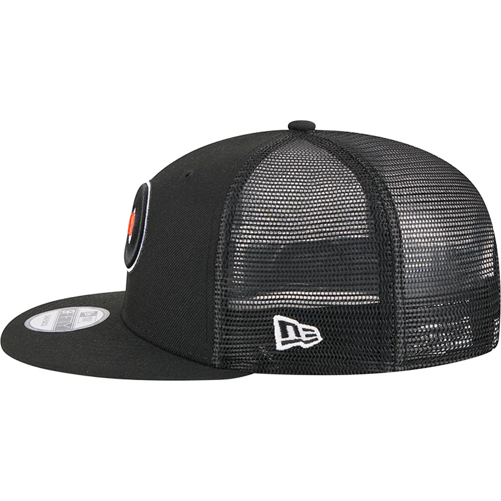 NHL Philadelphia Flyers New Era OTC Trucker 9FIFTY Snapback Hat - Black - Image 4