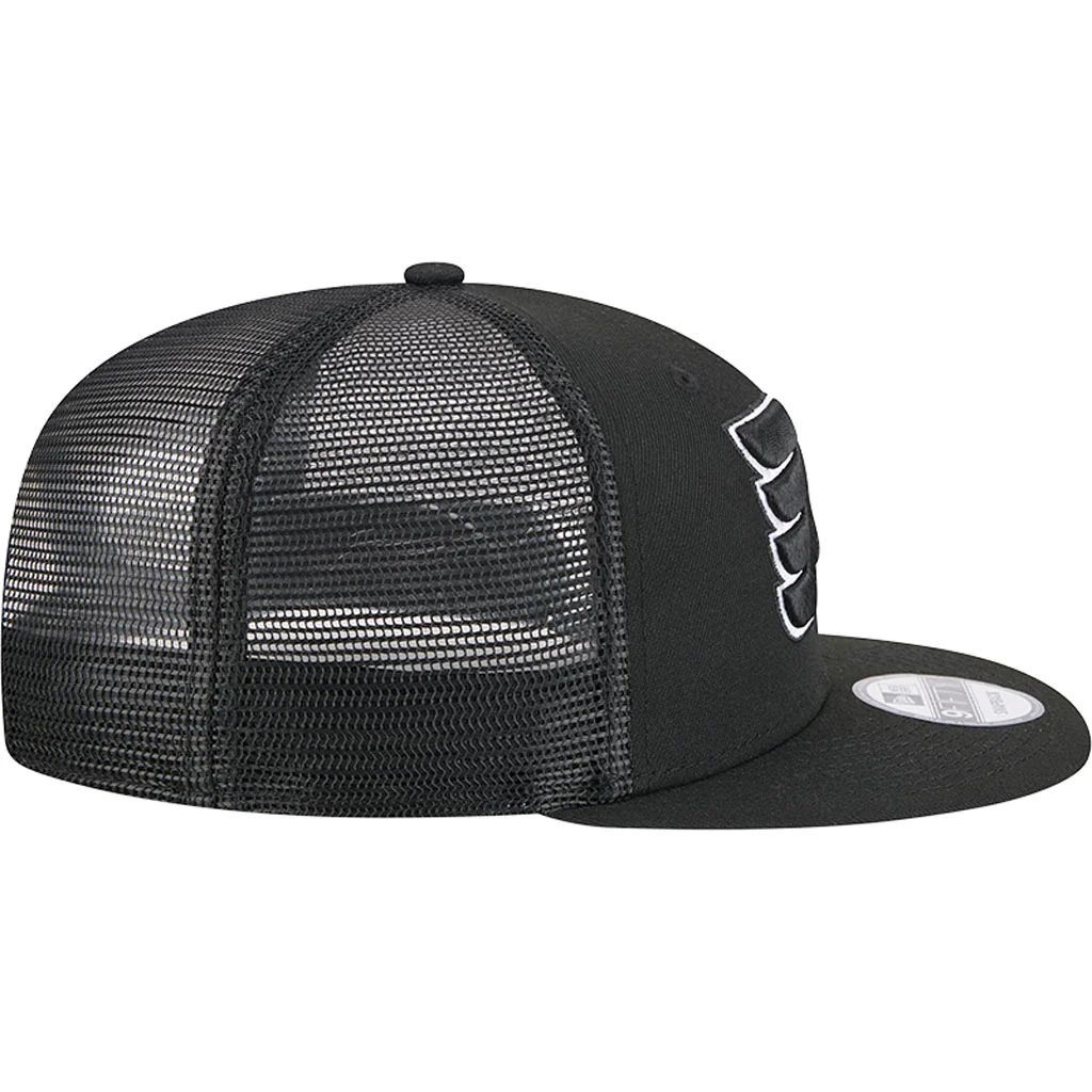 NHL Philadelphia Flyers New Era OTC Trucker 9FIFTY Snapback Hat - Black - Image 5