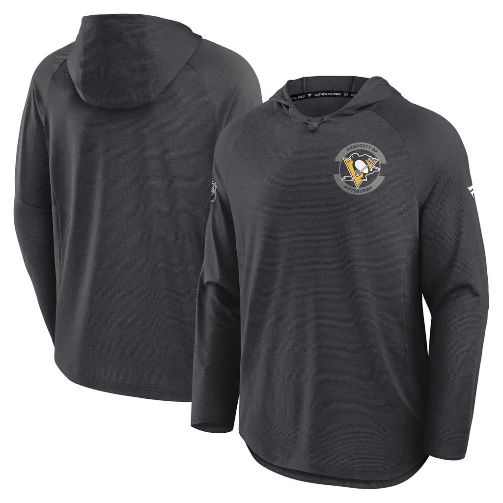 NHL Pittsburgh Penguins Fanatics Authentic Pro Rink Lightweight Hoodie - Black