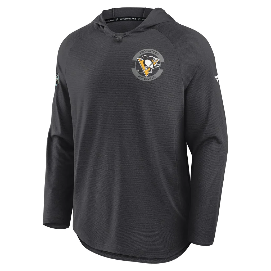 NHL Pittsburgh Penguins Fanatics Authentic Pro Rink Lightweight Hoodie - Black - Image 2