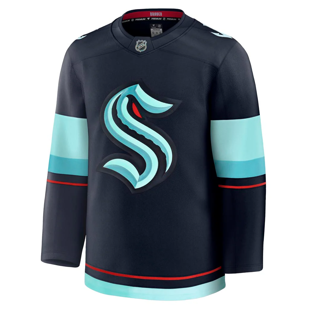 NHL Seattle Kraken Fanatics Home Premium Jersey - Navy - Image 2