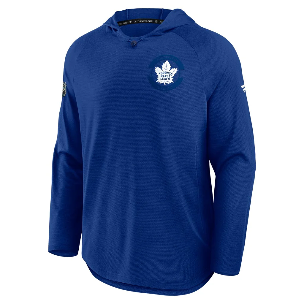 NHL Toronto Maple Leafs Fanatics Authentic Pro Rink Lightweight Hoodie - Blue - Image 2