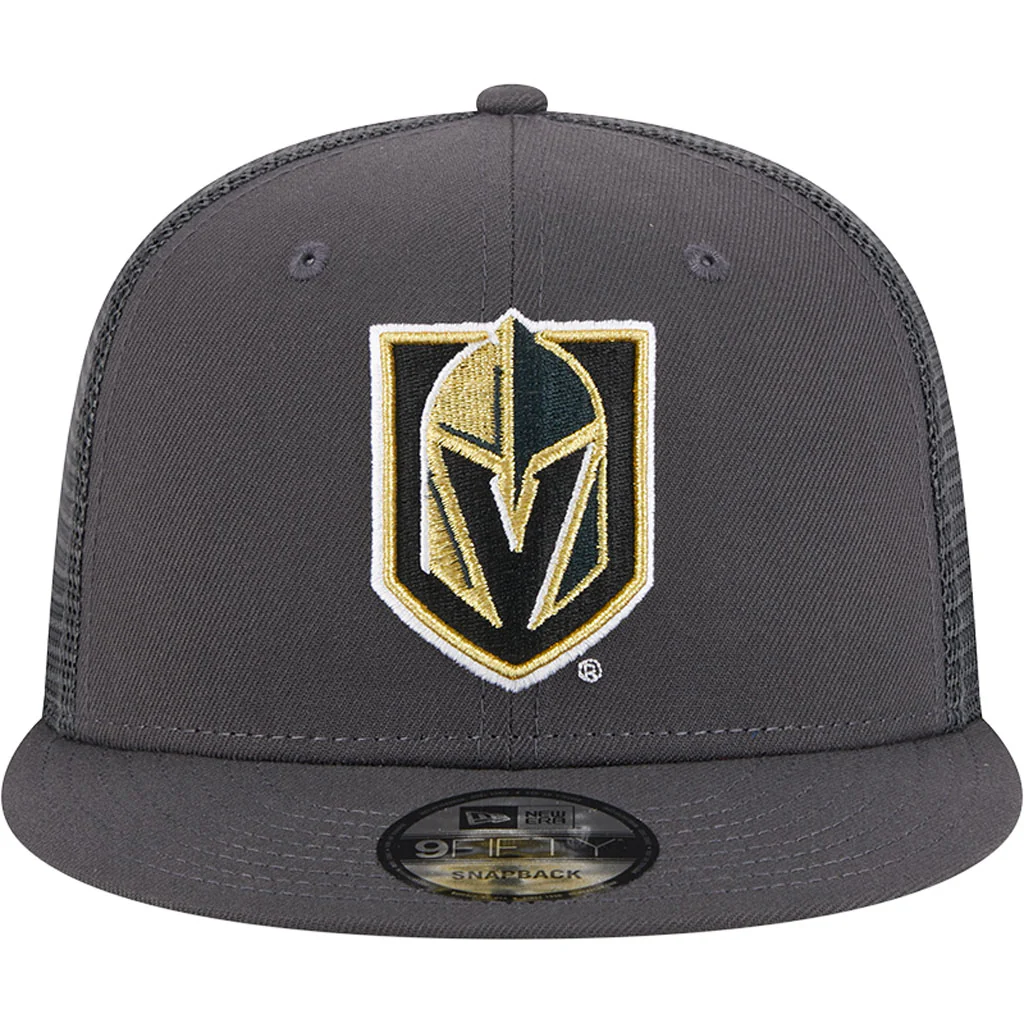 NHL Vegas Golden Knights New Era OTC Trucker 9FIFTY Snapback Hat - Charcoal - Image 3