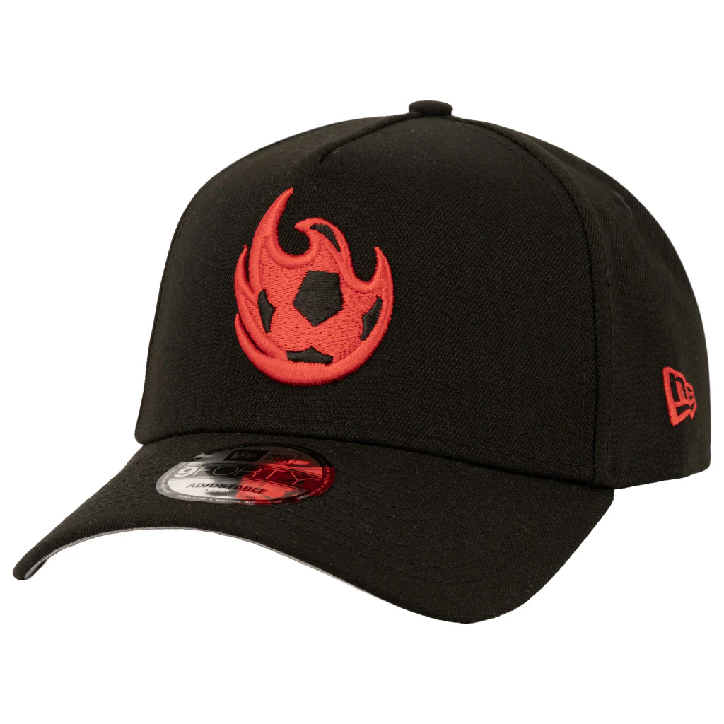 Phoenix Rising New Era Red Fireball 9FORTY A-Frame Snapback Hat - Black - Image 2