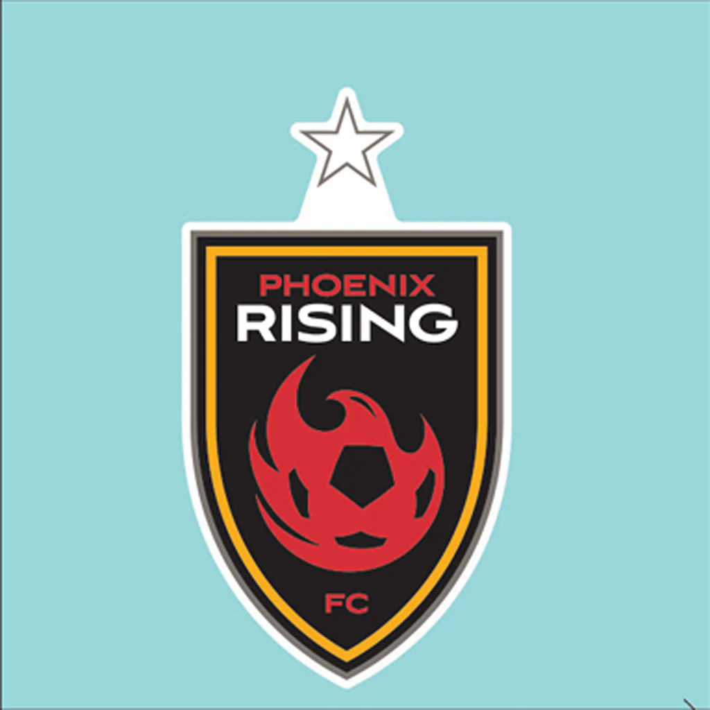 Phoenix Rising WinCraft Team Color Shield With Star 4x4 Decal