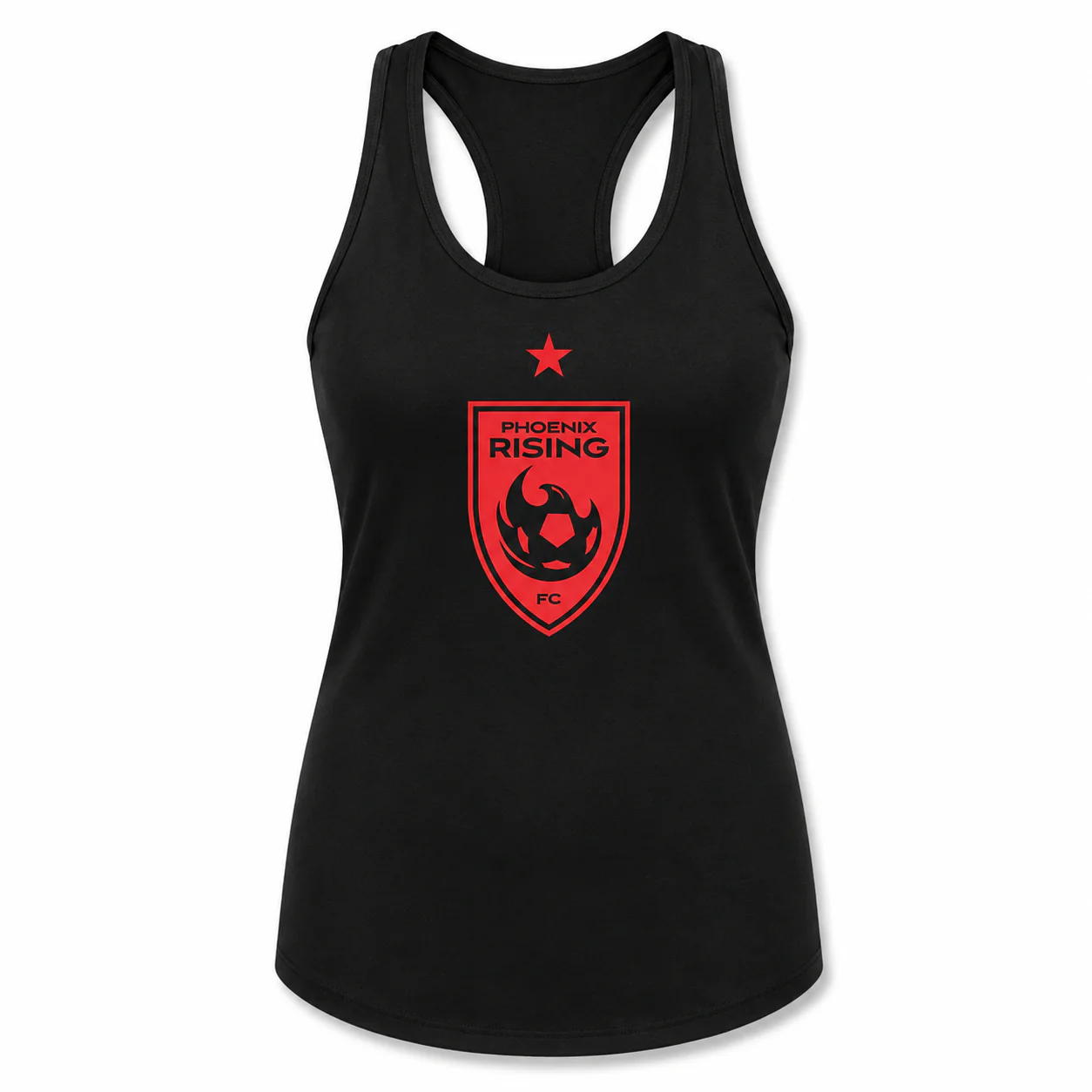 Phoenix Rising Women's Shield With Star Racerback Tank Top - Black