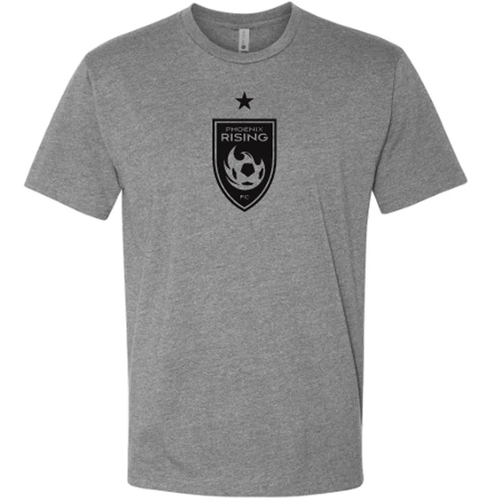 Phoenix Rising Youth Black Shield Black Star T-Shirt - Heather gray