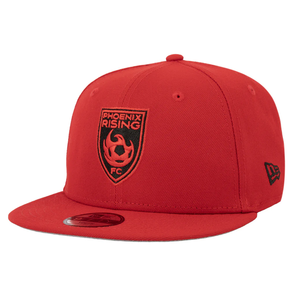 Phoenix Rising Youth New Era Black Shield 9FIFTY Snapback Hat - Red - Image 2