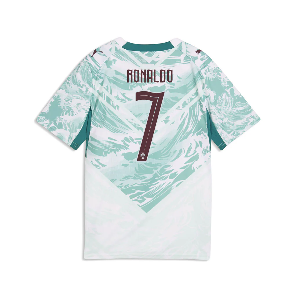 Portugal National Team Cristiano Ronaldo Youth Puma 2026 Away Replica Jersey - White - Image 2
