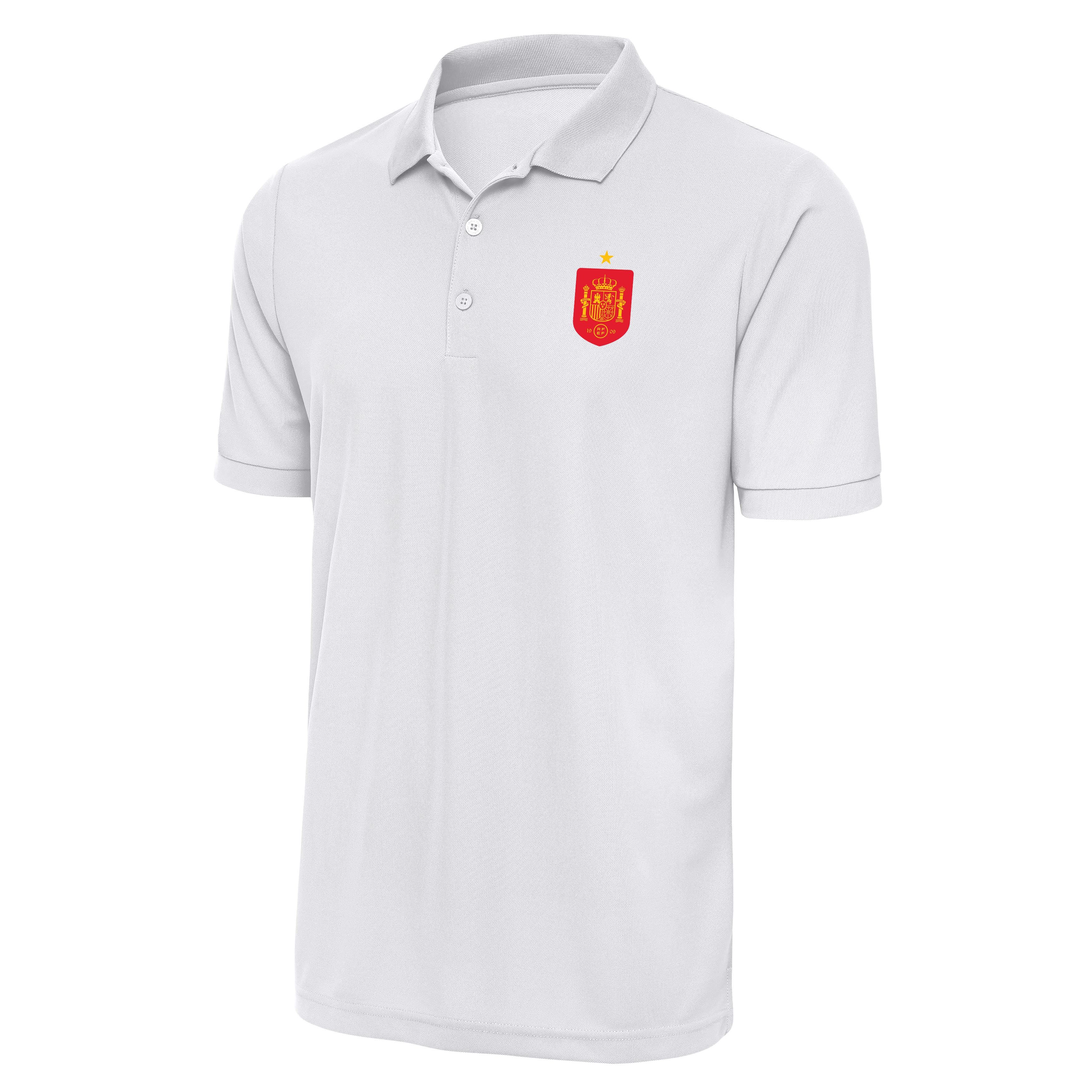 Spain National Team Antigua Men's Derive Polo - White