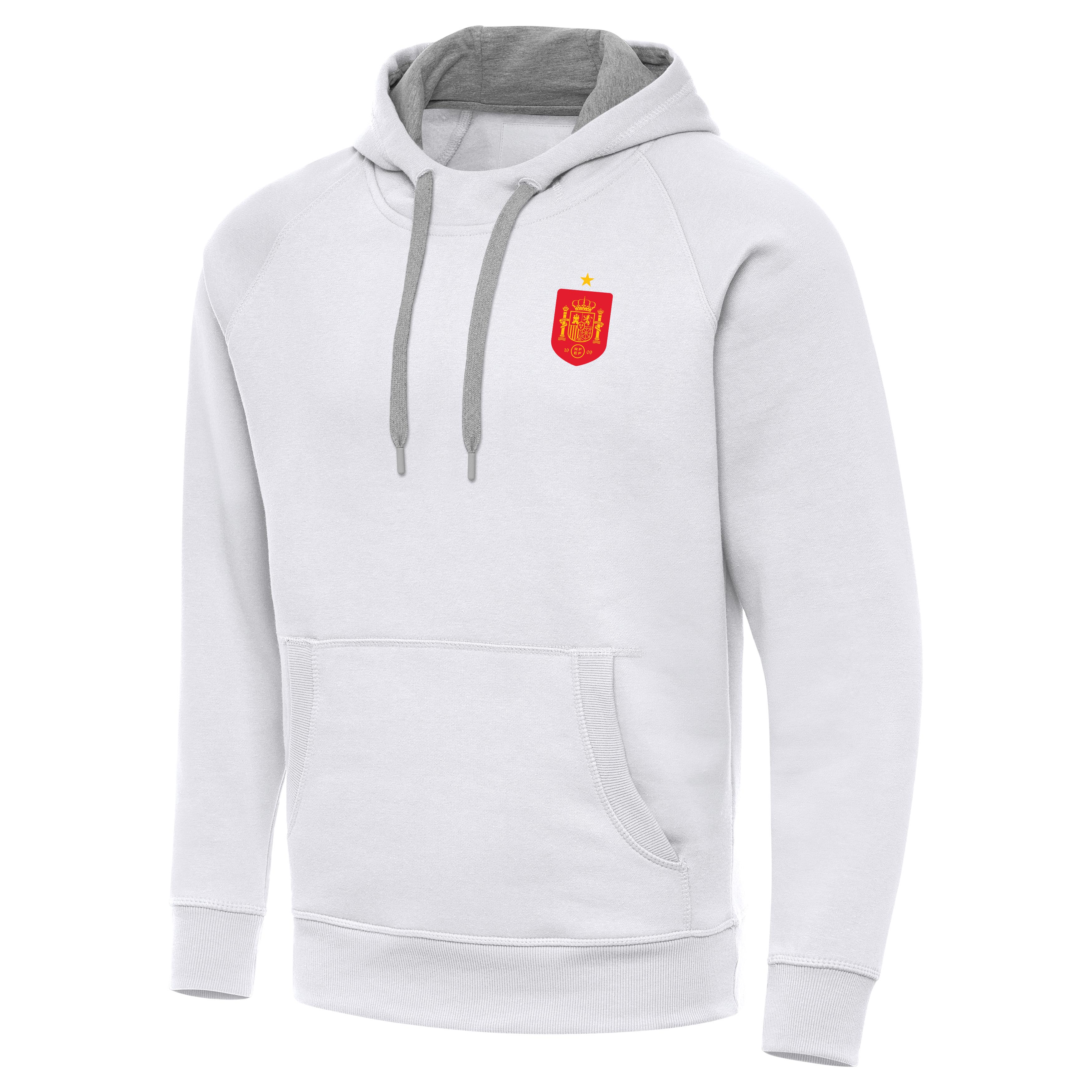 Spain National Team Antigua Men's Takeover Hoodie - White