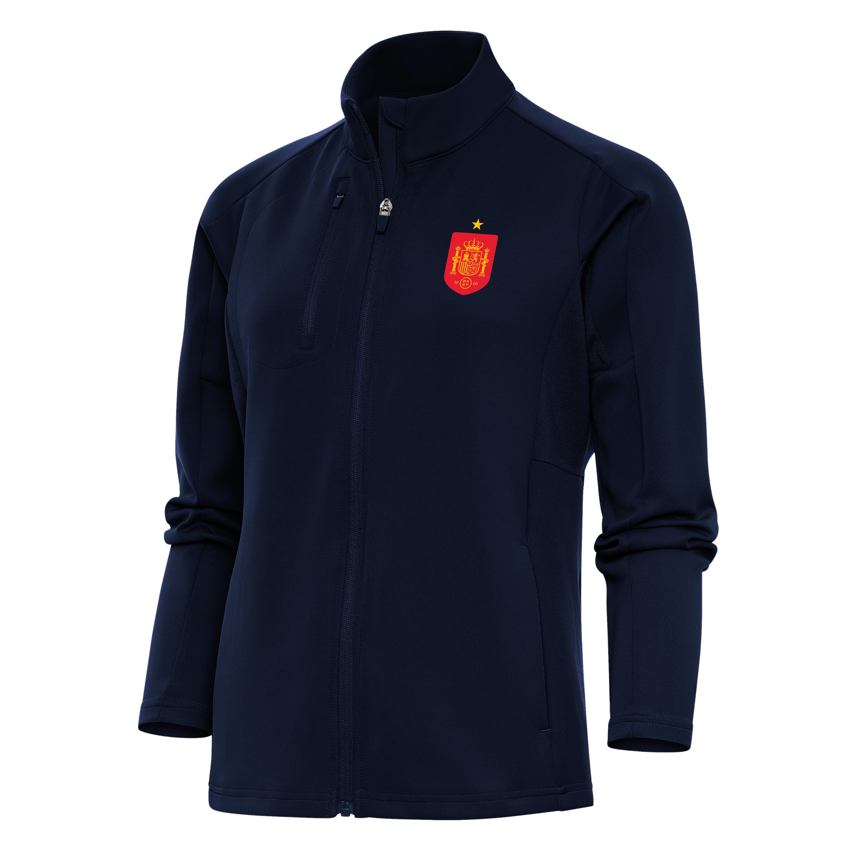 Spain National Team Antigua Women's Genesis Full Zip Jacket - Navy