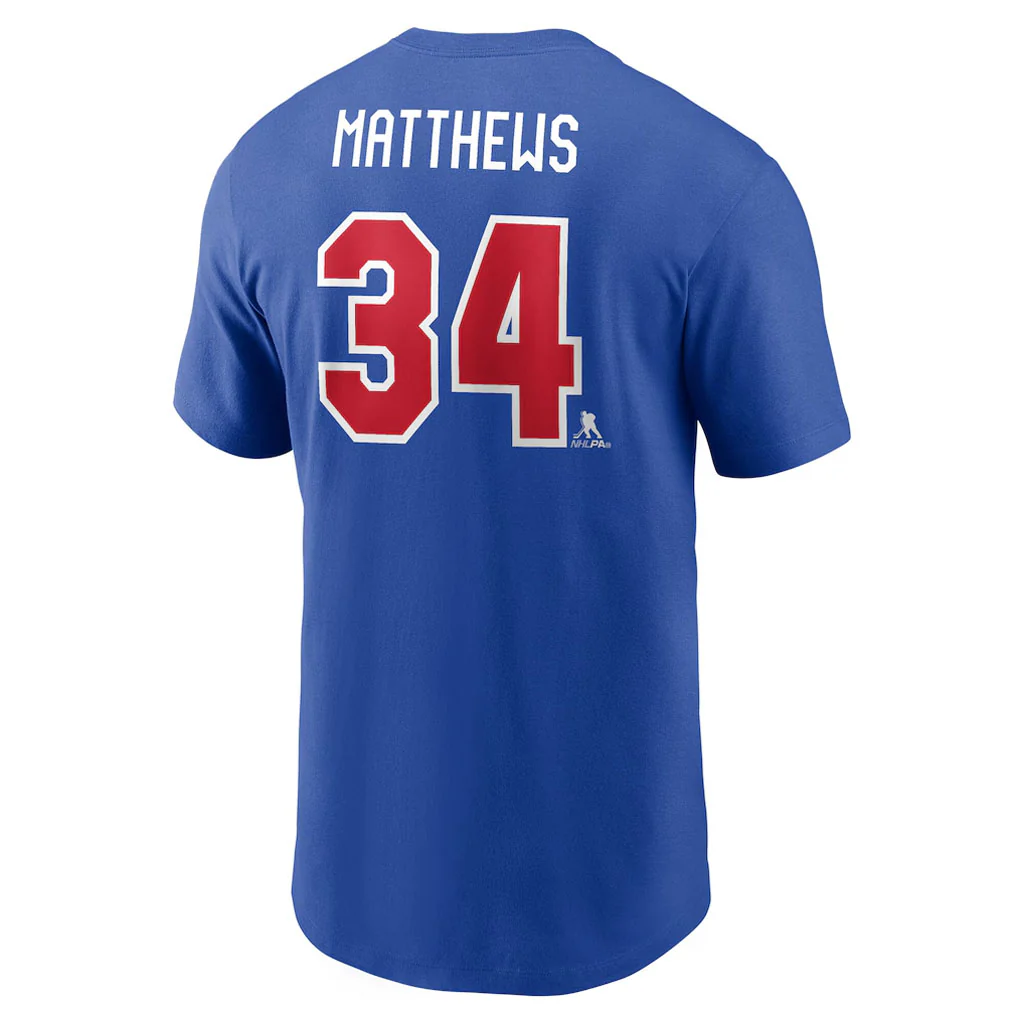 Team USA Auston Matthews Nike 2026 Hockey Name & Number T-Shirt - Blue - Image 3