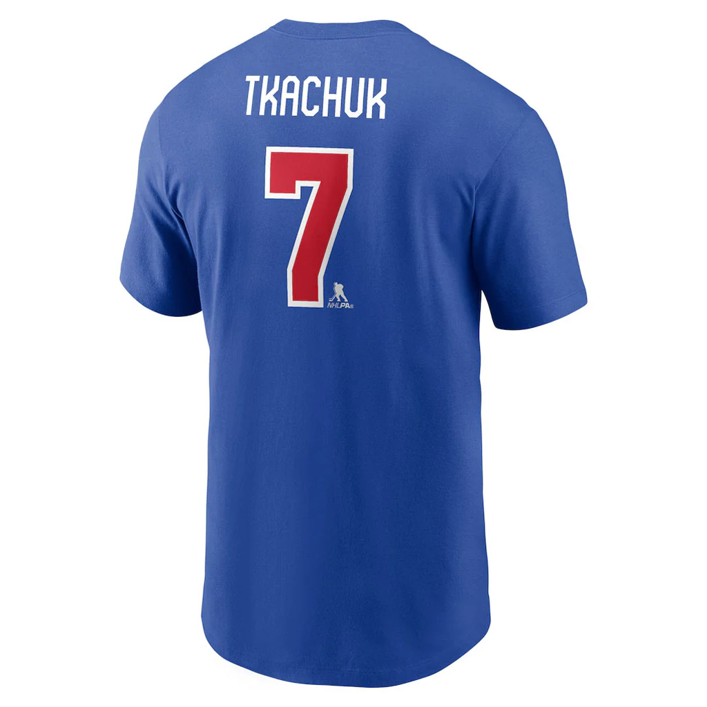 Team USA Brady Tkachuk Nike 2026 Hockey Name & Number T-Shirt - Blue - Image 3